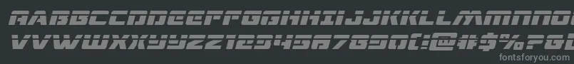 dronetrackerlaserital Font – Gray Fonts on Black Background