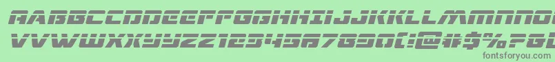 dronetrackerlaserital Font – Gray Fonts on Green Background