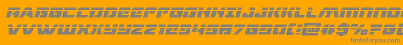 dronetrackerlaserital Font – Gray Fonts on Orange Background