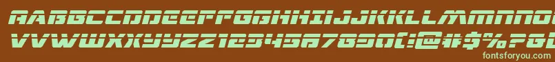 dronetrackerlaserital Font – Green Fonts on Brown Background