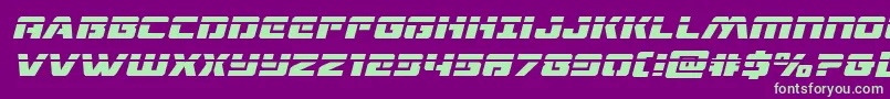 dronetrackerlaserital Font – Green Fonts on Purple Background