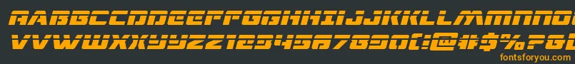 dronetrackerlaserital Font – Orange Fonts on Black Background