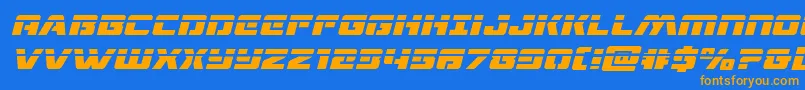 dronetrackerlaserital Font – Orange Fonts on Blue Background