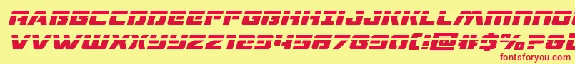 dronetrackerlaserital Font – Red Fonts on Yellow Background