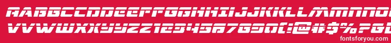 dronetrackerlaserital Font – White Fonts on Red Background