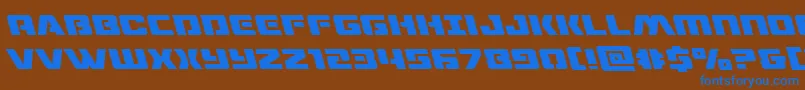 dronetrackerleft Font – Blue Fonts on Brown Background