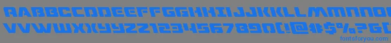 dronetrackerleft Font – Blue Fonts on Gray Background