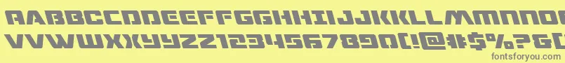 dronetrackerleft Font – Gray Fonts on Yellow Background