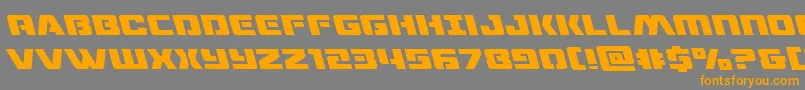 dronetrackerleft Font – Orange Fonts on Gray Background