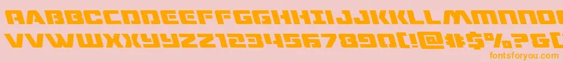 dronetrackerleft Font – Orange Fonts on Pink Background