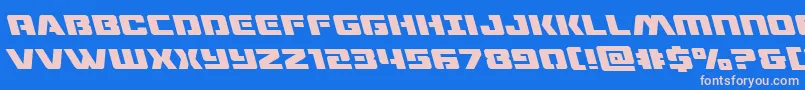 dronetrackerleft Font – Pink Fonts on Blue Background