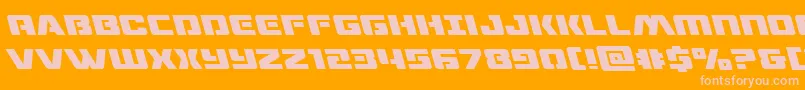 dronetrackerleft Font – Pink Fonts on Orange Background