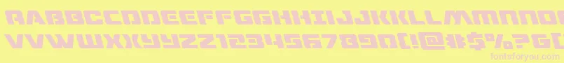 Czcionka dronetrackerleft – różowe czcionki na żółtym tle