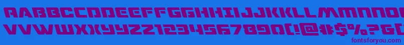 dronetrackerleft Font – Purple Fonts on Blue Background