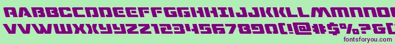 dronetrackerleft Font – Purple Fonts on Green Background