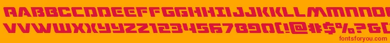 dronetrackerleft Font – Red Fonts on Orange Background
