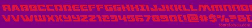 dronetrackerleft Font – Red Fonts on Purple Background