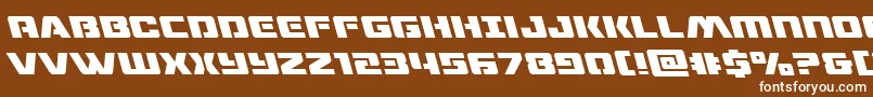 dronetrackerleft Font – White Fonts on Brown Background