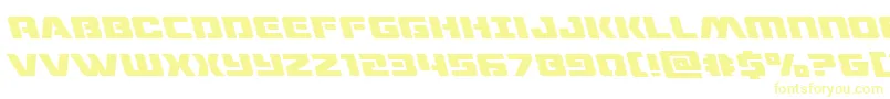 Шрифт dronetrackerleft – жёлтые шрифты на белом фоне