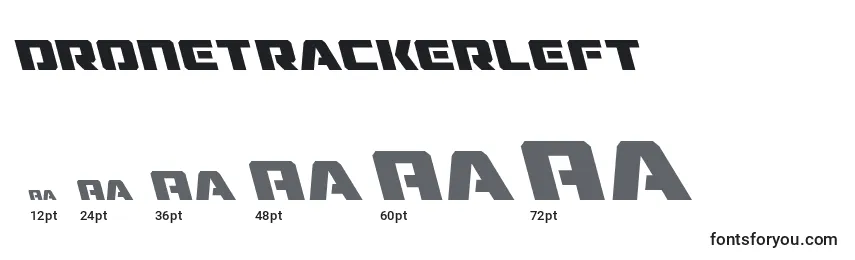 Размеры шрифта Dronetrackerleft (125538)