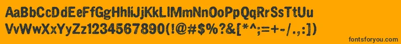 CrnagorszkijBuddahOrkesztar Font – Black Fonts on Orange Background