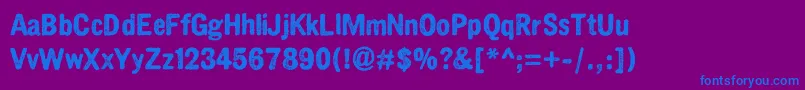 Więcej informacji o czcionce CrnagorszkijBuddahOrkesztar Czcionka CrnagorszkijBuddahOrkesztar – niebieskie czcionki na fioletowym tle