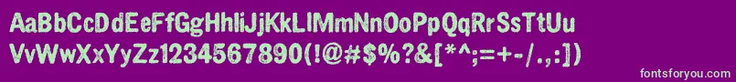 CrnagorszkijBuddahOrkesztar Font – Green Fonts on Purple Background