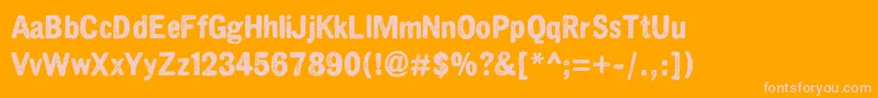 More about CrnagorszkijBuddahOrkesztar Font CrnagorszkijBuddahOrkesztar Font – Pink Fonts on Orange Background