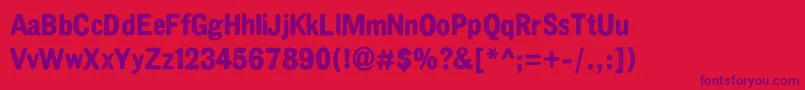 CrnagorszkijBuddahOrkesztar Font – Purple Fonts on Red Background