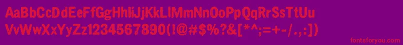 Weitere Informationen zur CrnagorszkijBuddahOrkesztar-Schriftart CrnagorszkijBuddahOrkesztar-Schriftart – Rote Schriften auf violettem Hintergrund