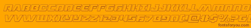 dronetrackeroutital Font – Brown Fonts on Orange Background