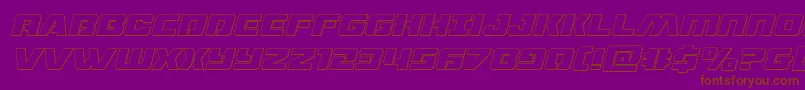 dronetrackeroutital Font – Brown Fonts on Purple Background