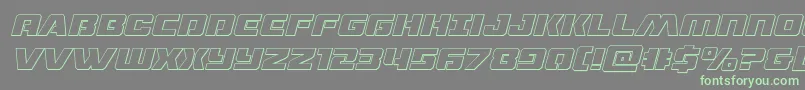 dronetrackeroutital Font – Green Fonts on Gray Background