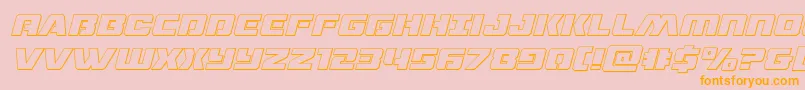 dronetrackeroutital Font – Orange Fonts on Pink Background