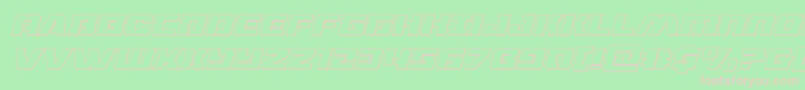 dronetrackeroutital Font – Pink Fonts on Green Background