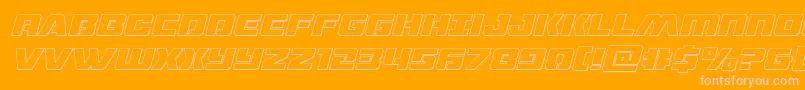 dronetrackeroutital Font – Pink Fonts on Orange Background