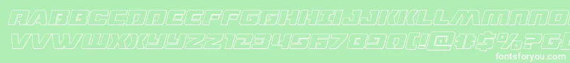 dronetrackeroutital Font – White Fonts on Green Background