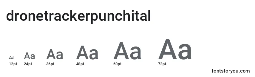 Размеры шрифта Dronetrackerpunchital (125542)