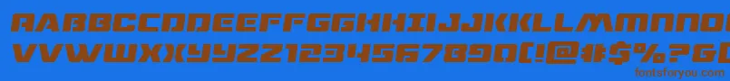 dronetrackersemital Font – Brown Fonts on Blue Background