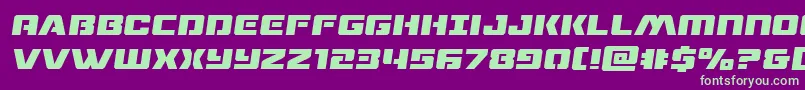 dronetrackersemital Font – Green Fonts on Purple Background