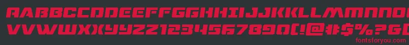 dronetrackersemital Font – Red Fonts on Black Background
