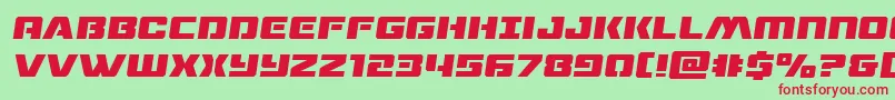 dronetrackersemital Font – Red Fonts on Green Background