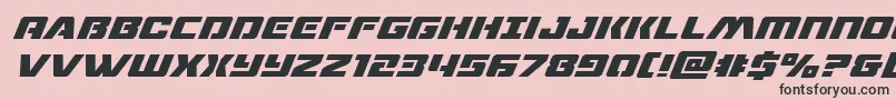 dronetrackersuperital Font – Black Fonts on Pink Background