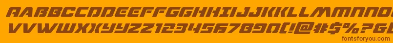 dronetrackersuperital Font – Brown Fonts on Orange Background