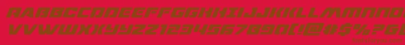 dronetrackersuperital Font – Brown Fonts on Red Background
