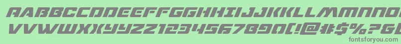 dronetrackersuperital Font – Gray Fonts on Green Background