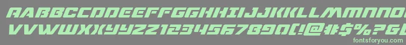 dronetrackersuperital Font – Green Fonts on Gray Background