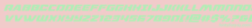 dronetrackersuperital Font – Green Fonts on Pink Background