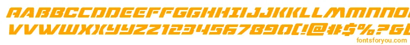 dronetrackersuperital Font – Orange Fonts on White Background