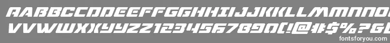 dronetrackersuperital Font – White Fonts on Gray Background